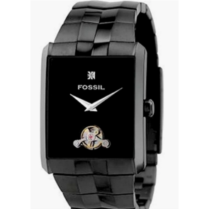 Watch strap Fossil ME1017 Stainless steel Black 28mm